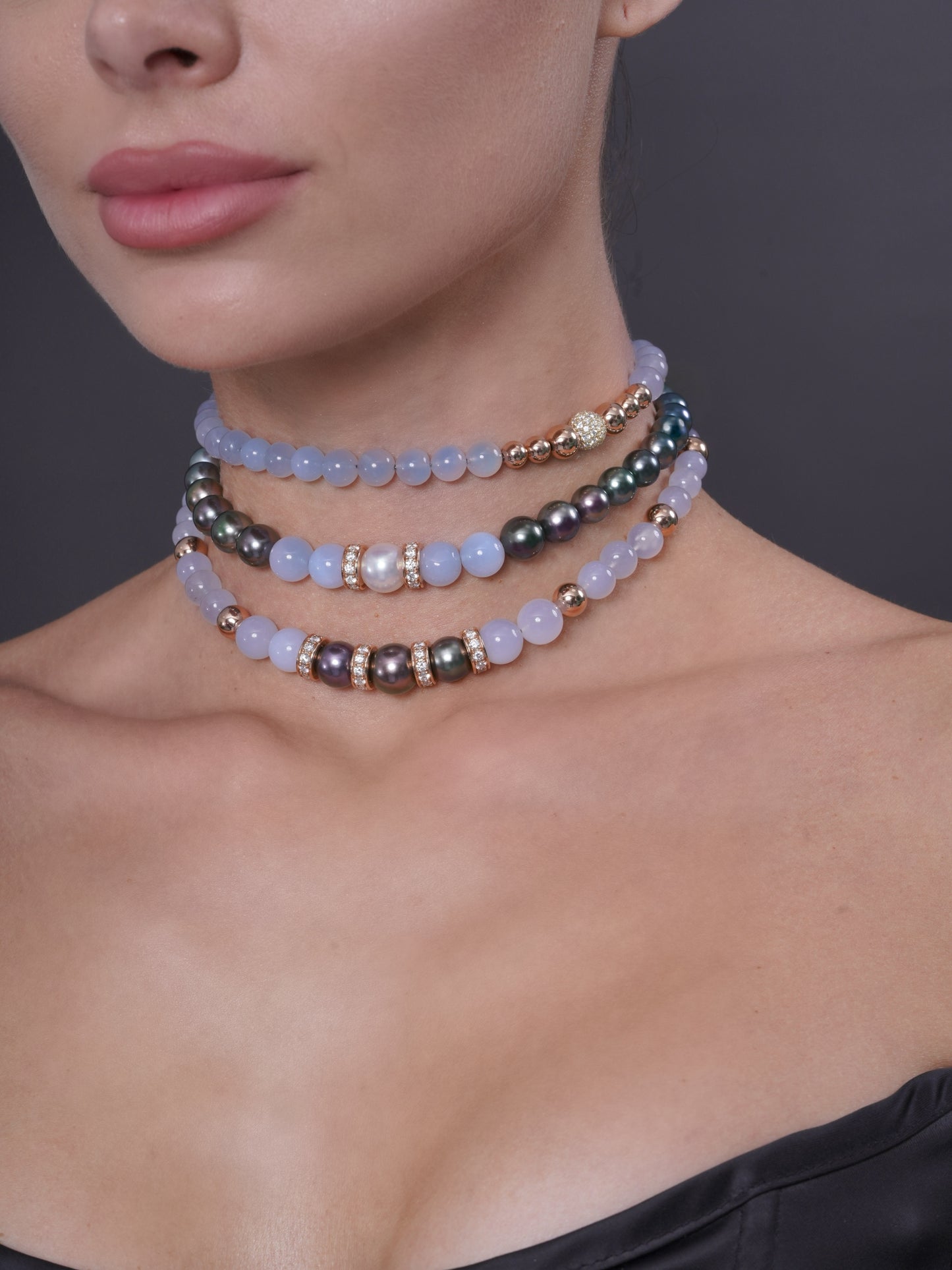 Chalcedony Rose Choker