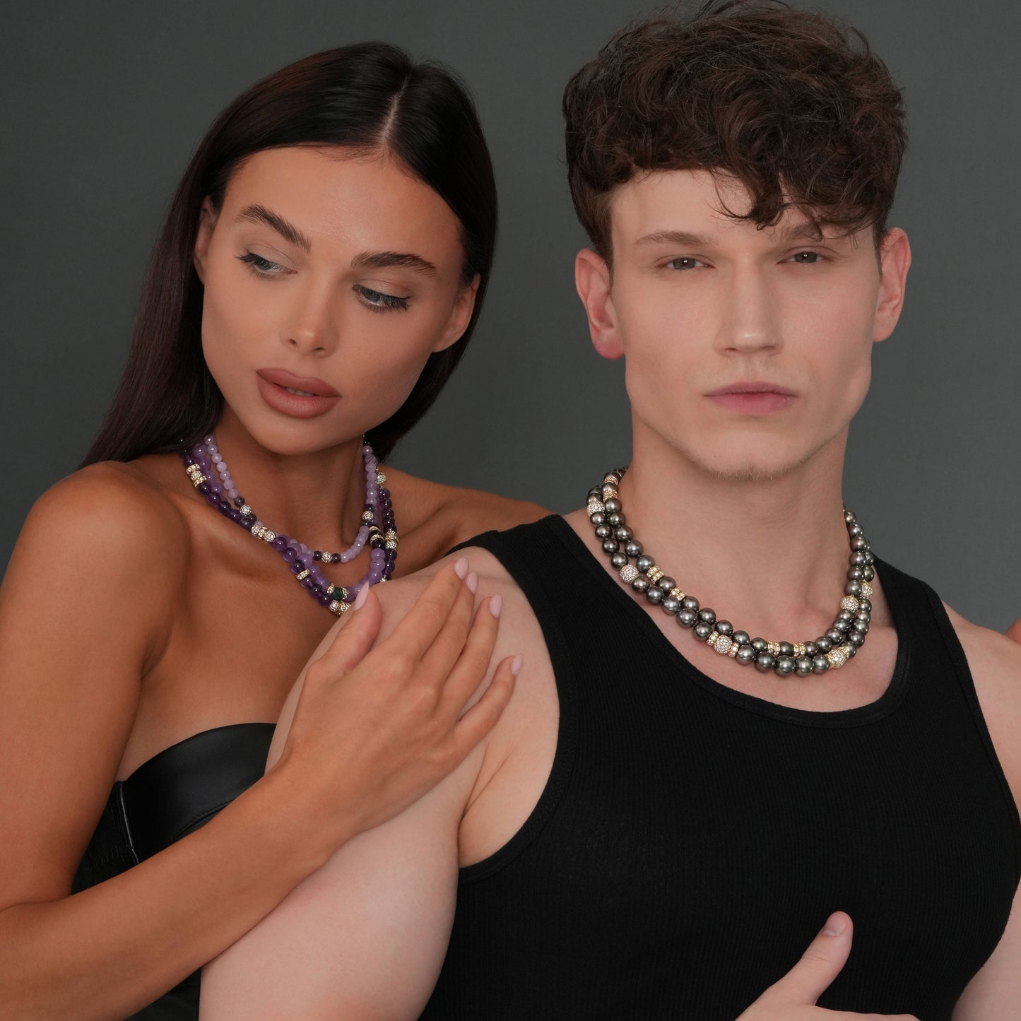 Lavender Heart Necklace