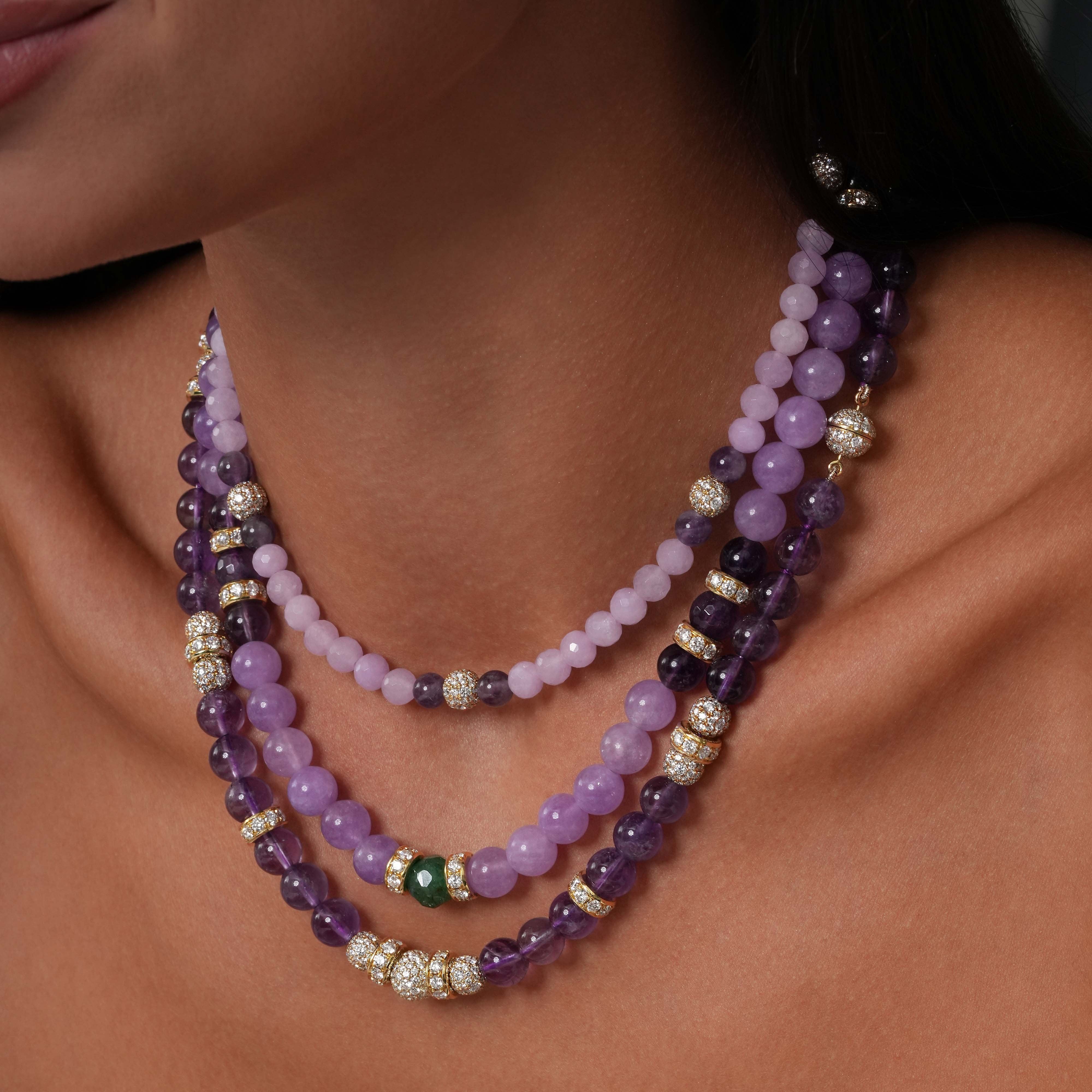 Lavender Heart Necklace