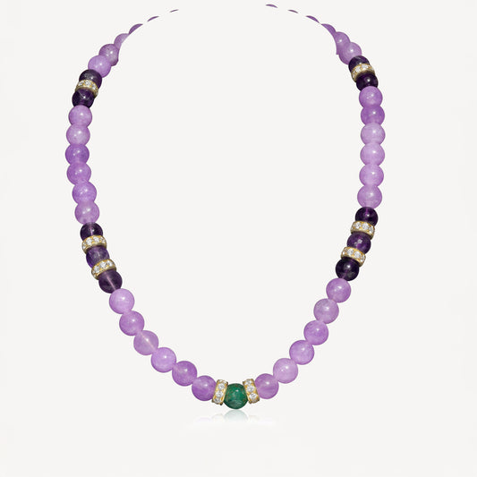 Lavender Heart Necklace